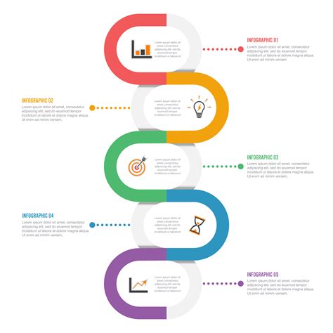 Template Timeline Infographic colored horizontal 689756 Vector Art at Vecteezy