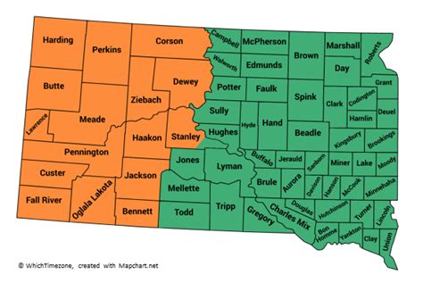 South Dakota (SD) time zone - WhichTimezone