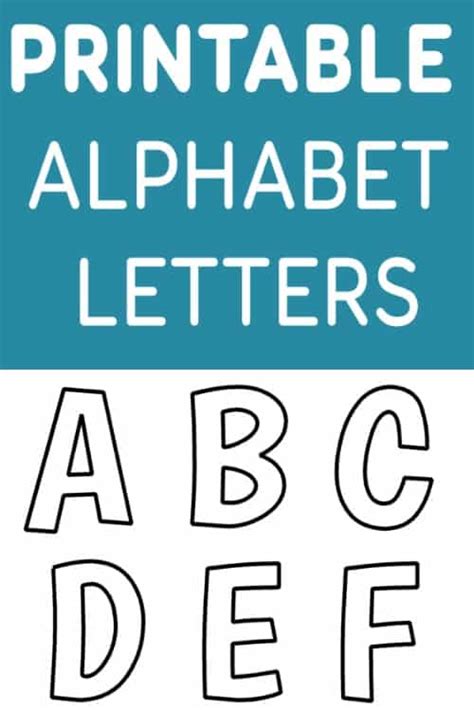 Printable Free Alphabet Templates