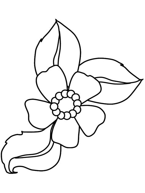 Cartoon Flowers Coloring Pages - Cartoon Coloring Pages