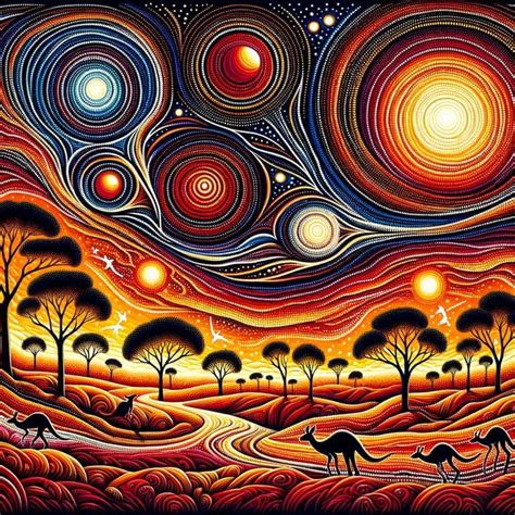 Cosmic Dreaming Australian Aboriginal Inspired Dot Art - Etsy | Aboriginal art dot painting ...