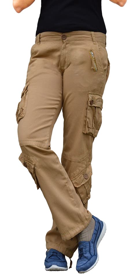 SKYLINEWEARS Women's Tactical Pants Combat Cargo Trousers Cotton Military Army Multi Pockets ...