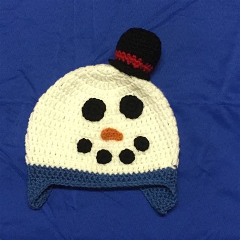 Snowman Hat Crochet Snowman Winter Hat Holiday Hats for | Etsy