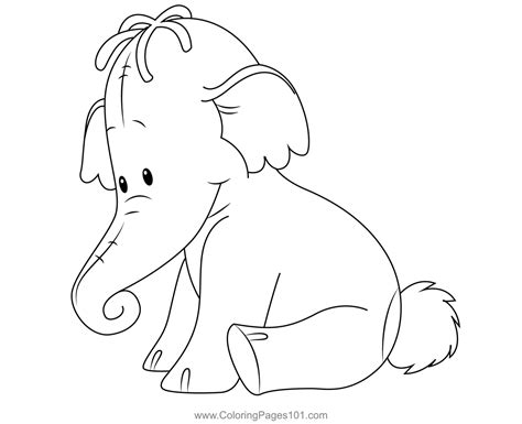 Baby Heffalump Coloring Page for Kids - Free Pooh's Heffalump Movie Printable Coloring Pages ...