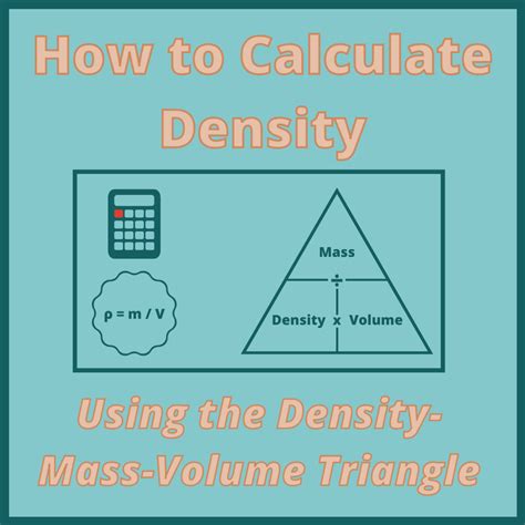 Using the Density-Mass-Volume Triangle to Calculate Density - Owlcation