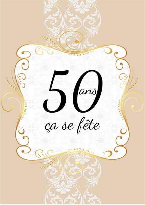 Carte Invitation Anniversaire 50 Ans Gratuite A Imprimer Tanant | Images and Photos finder