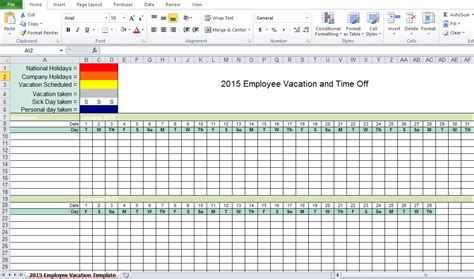 Employee Absence Tracking Excel Template 2017 ~ Excel Templates