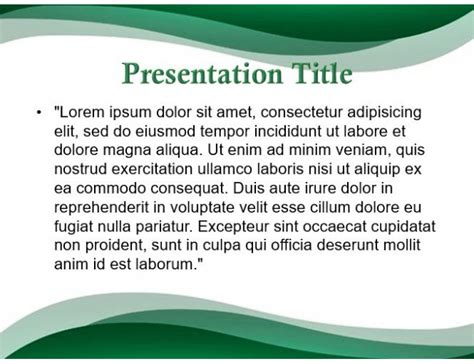 Free Green Abstract Powerpoint Template