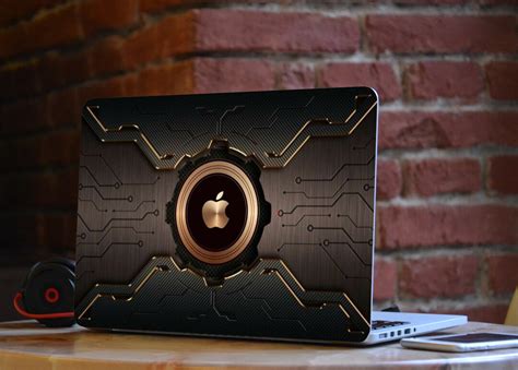 Gold MacBook Skin Abstract MacBook Air Decal Futuristic MacBook Pro Sticker MacBook Retina Skin ...