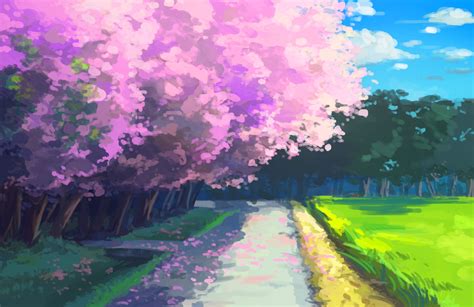 🔥 [40+] Anime Cherry Blossom Wallpapers | WallpaperSafari