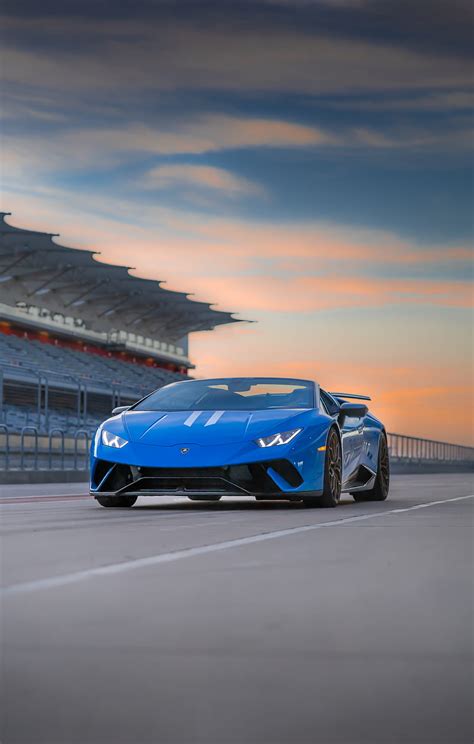 Lamborghini huracan, lamborghini, car, blue, track, HD phone wallpaper | Peakpx