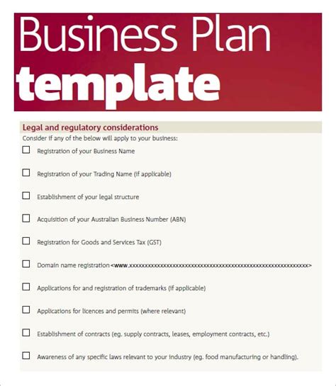 5 Free Business Plan Templates - Excel PDF Formats