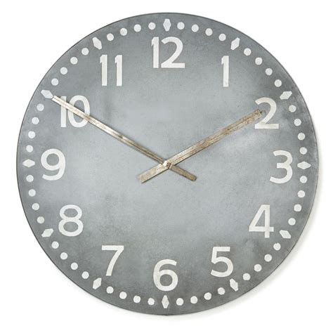 Loft Grey Wall Clock (76cm Diameter) | Grey wall clocks, Large grey wall clock, Wall clock