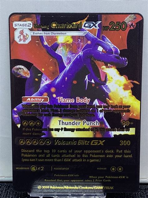 Mavin | RARE Shining Charizard GX Black Gold Foil Pokemon Card