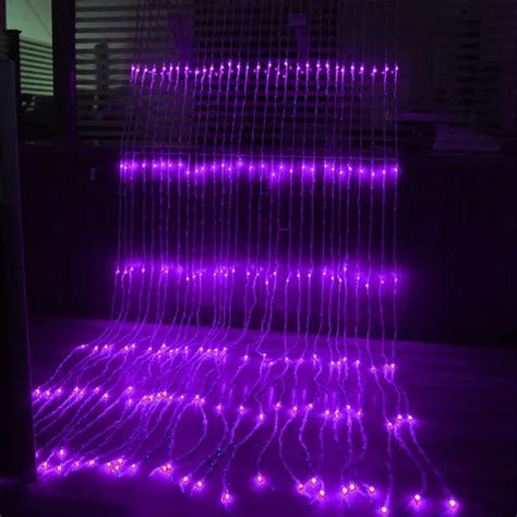 Waterproof 3x2M 280 LED Waterfall String Lights Holiday Curtain Icicle Light Wedding Xmas ...