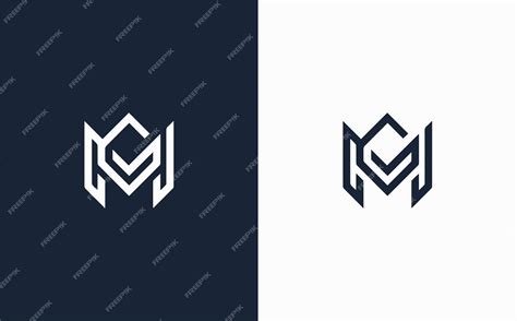 Premium Vector | Mg elegant creative and modern vector logo design in blue and white color