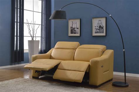 Modern Genuine Leather Recliner Sofa Set with Power - Sofa and Furniture