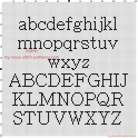 Cross stitch alphabet Batang all letters free pattern download - free cross stitch patterns ...