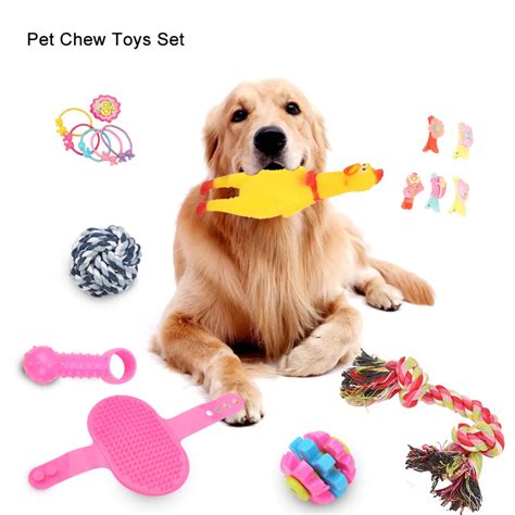 New 18PCS/Set Pet Dog Chew Toys Flying Discs Puppy Chew Tug Toy Small Medium Large Dogs Bite ...