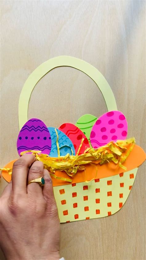 Easter egg basket craft | Easter Egg Activity for kids | Basteln ideen ostern, Basteln mit ...