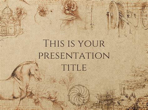 Free presentation template: Historical style