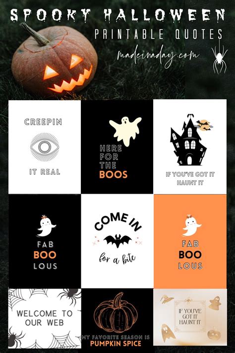 Free Printable Halloween Quotes, Signs & Sayings | Made In A Day