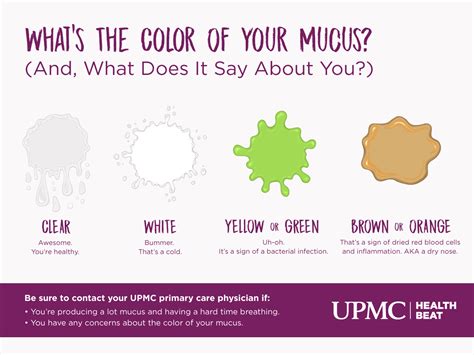 What Is Mucus? | UPMC HealthBeat | Mucus color, Mucus, Yellow mucus