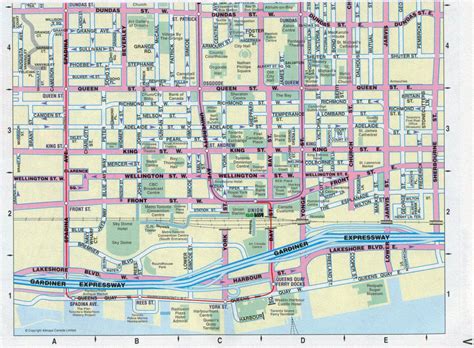 Printable Map Of Downtown Toronto