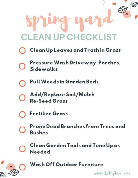 Spring yard clean up checklist – Artofit