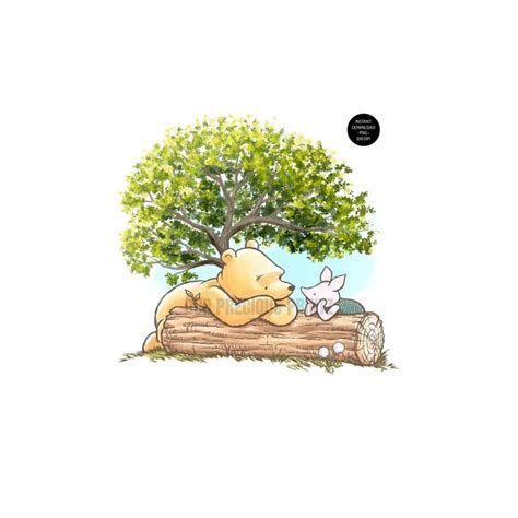 Classic Winnie-the-pooh Bee Friendship Watercolor PNG, Classic-pooh Scene Clip Art, Classic-pooh ...