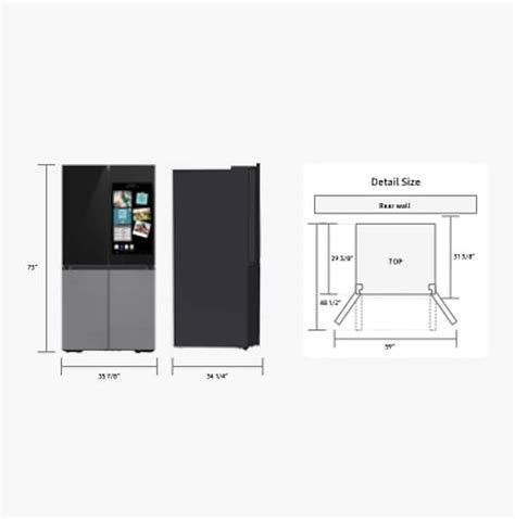 Bespoke 4-Door Flex™ 29 cu. Ft. Charcoal Glass Refrigerator with Family Hub™+