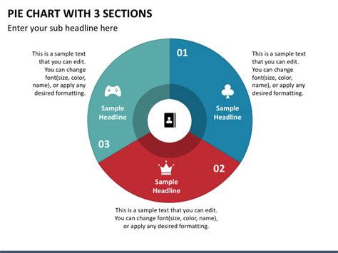 Pie Chart with 3 Sections PowerPoint Template - PPT Slides