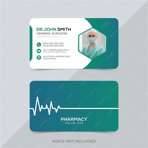 Premium Vector | Modern medical doctor business card template card