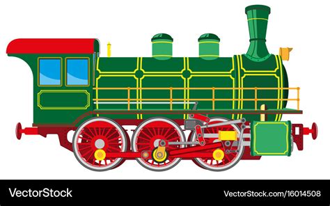 Bright cartoon steam locomotive Royalty Free Vector Image