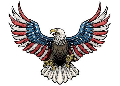 American Flag Eagle Vector