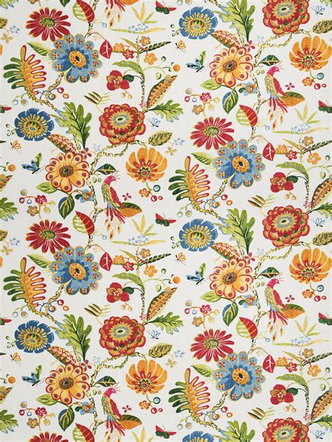 Floral Bird Print Drapery Upholstery Fabric | Columbia | South Carolina | USA – Fabric Bistro