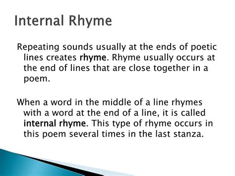 PPT - Rhyme Internal Rhyme PowerPoint Presentation, free download - ID:1546327