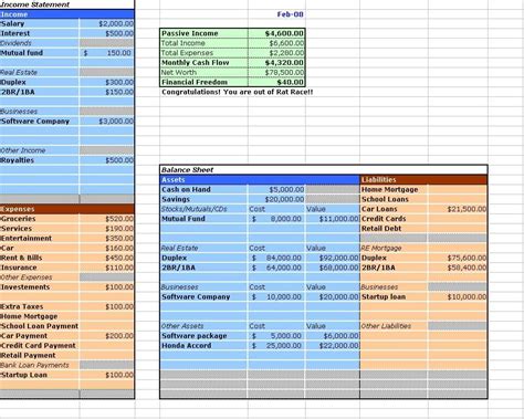 financial statements templates for small business — excelxo.com