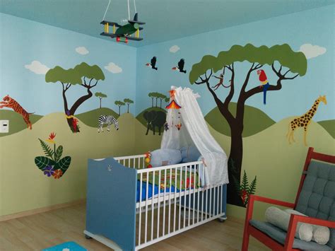 Jungle Wall Mural Stencil Kit for Baby Nursery Wall Mural