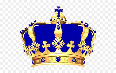 Royal Blue And Gold Crown, HD Png Download - vhv