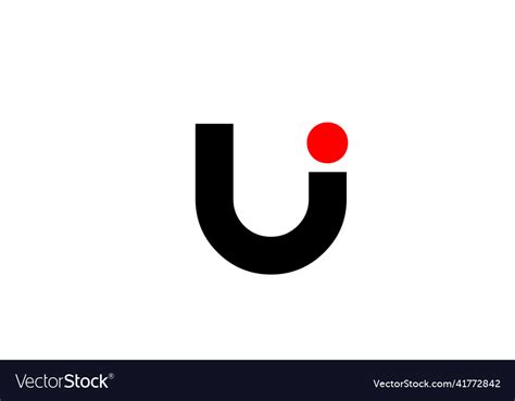 Black white u alphabet letter logo icon design Vector Image