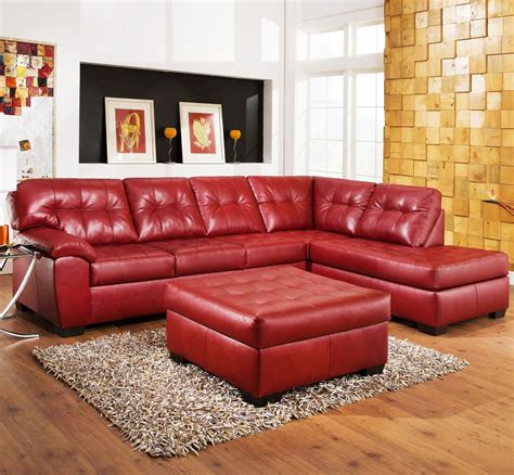 15 The Best Red Faux Leather Sectionals