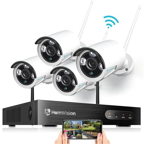 HeimVision HM241 Wireless Security Camera System, 8CH 1080P NVR System 4pcs 960P 1.3MP WIFI IP ...