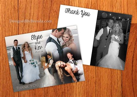 Blended Photo Collage Wedding Thank You Postcard – Designed By Brenda