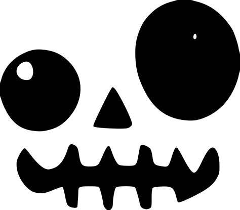 black and white of zombie face icon 20578192 Vector Art at Vecteezy