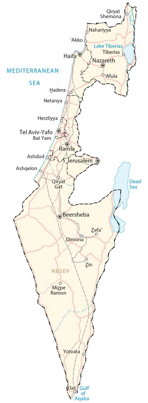 Map of Israel - Cities and Roads - GIS Geography