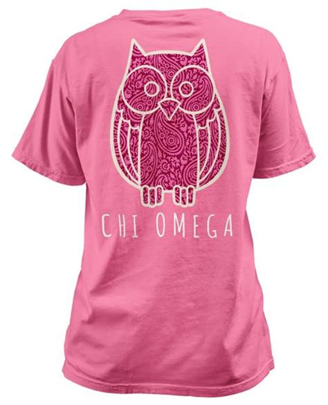 Chi Omega Paisley Owl T-shirt | Chi Omega T-shirts | Sorority T-shirts | Owls | | Greek shirts ...