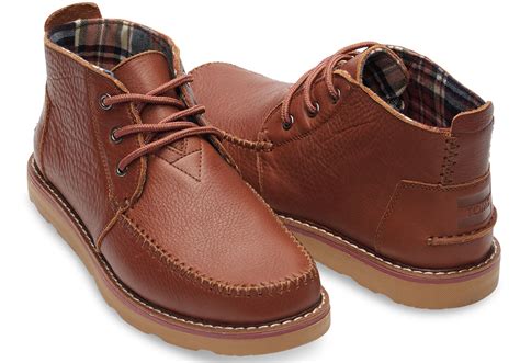 Toms Brown Full Grain Leather Men's Chukka Boots in Brown for Men - Lyst