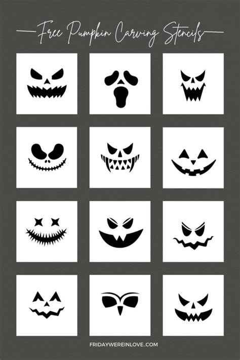 Scary Pumpkin Stencils: Free Printable! - Friday We're In Love