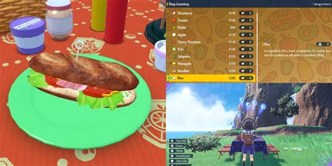 Pokemon: Scarlet and Violet - Shiny sandwich; All recipes